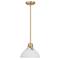 Hello Honey® Delano Gold & White Industrial Metal & Etched Glass Ceiling Light